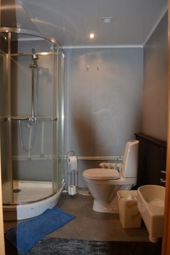 Das Badezimmer in der Unterkunft beim Freiwilligenprojekt Forest and Beach in Island mit AIFS