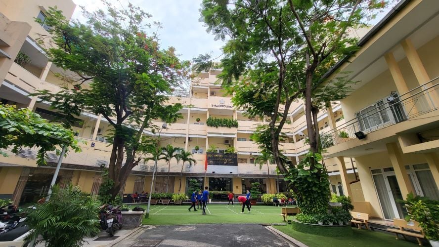 Unterkunft bei der Freiwilligenarbeit in Vietnam von außen