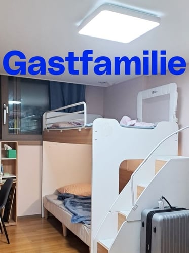 Mehrbettzimmer in der Gastfamilie bei der Sprachreise in Südkorea mit AIFS