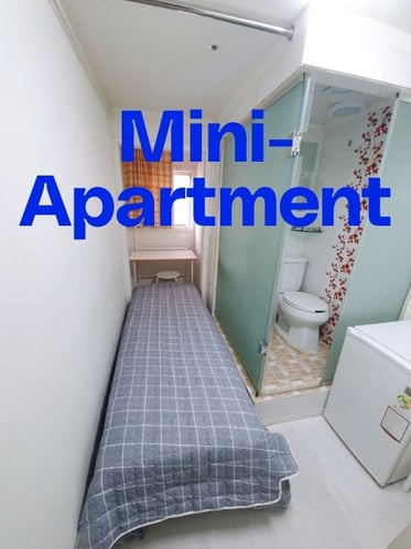 Mini-Apartment mit Bad bei der Sprachreise in Südkorea mit AIFS