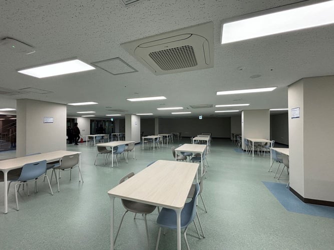 Aufenthaltsraum im Studentenwohnheim in Seoul