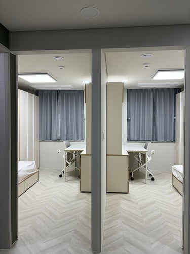 Zimmer im Studentenwohnheim in Seoul