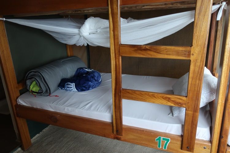 Stockbetten im Camp