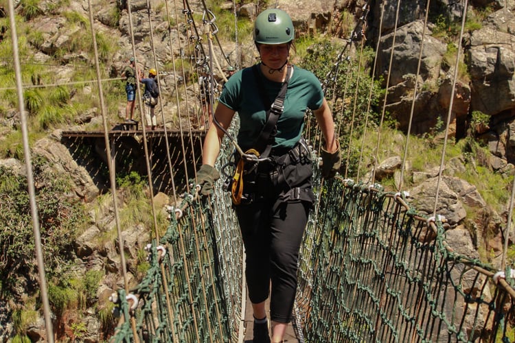 Zipline in Eswatini beim Adventure Trip mit AIFS